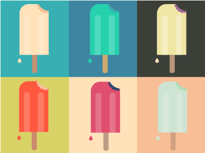 Popsicles - colors colors ice cream popsicle summer