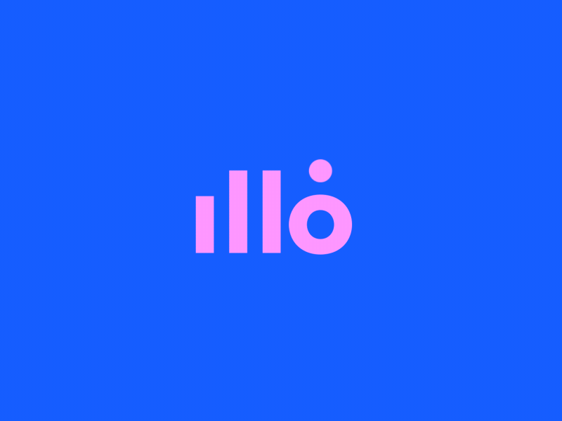 Illo logo update animation design gif illo illostudio logo loop motion motion graphics palette shapes typography ui