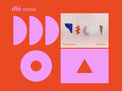 ★ illo xmas mini market ★ animation brand identity christmas color block colors contrasts geometry gif motion product design shapes webdesign xmas