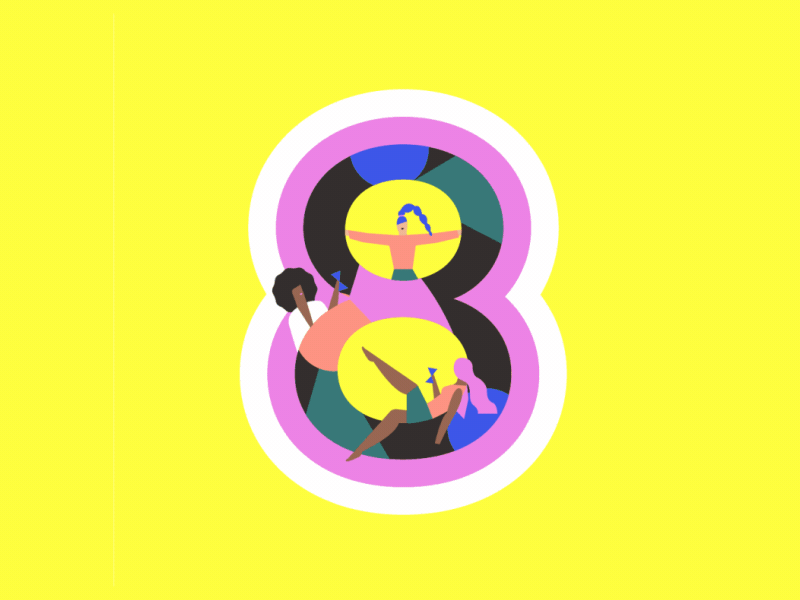 Snapchat IWD stickers animation character illo illustration internationalwomansday iwd motion graphics snapchat sticker