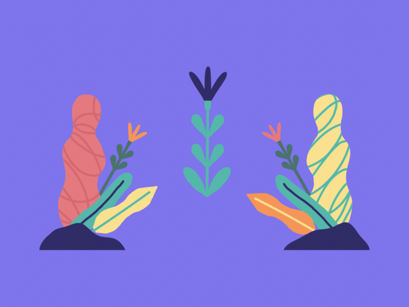 Happy plants! animation color contrast gif green illo illustration loop motion motion design plant vector