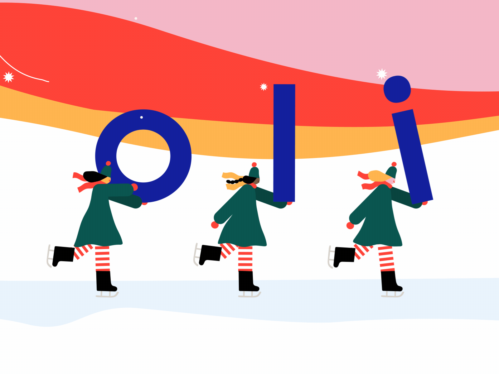 Ice skating with glyphs