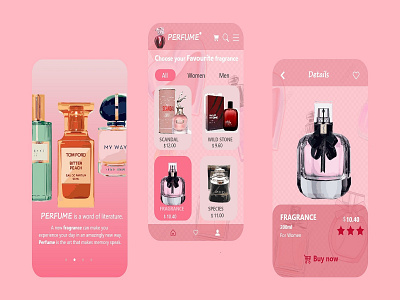 Perfume template illustration ui