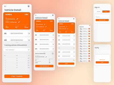 Vehicle Registration app design ui