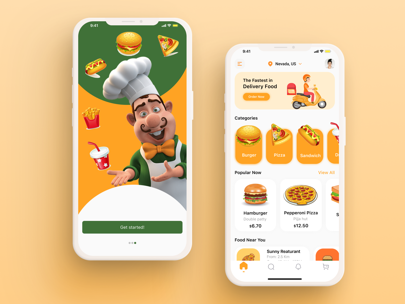 Food Delivery - Mobile app by Mahsa on Dribbble