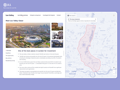 Lea Valley web app for JLL