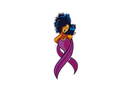 Ribbon Girl design illustration illustrator logo vector