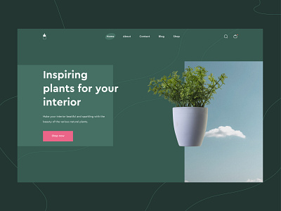 Plants Store Website concept design minimal plants store website ui ui design user interface ux web design website design