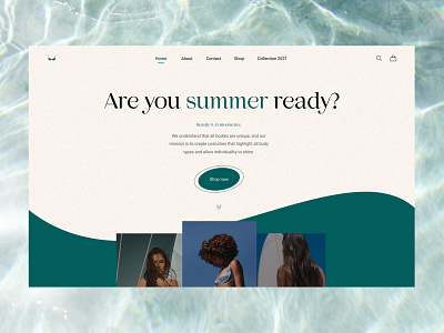 Swimwear Ecommerce Website beach concept design ecommerce website minimal swimwear store swimwear website ui ui design ux web design website design