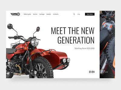 Ural motorcycles redesign design graphic design illustration typography ui