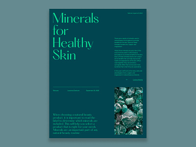 Wellness Magazine Concept blog branding graphic design green magazine mint minty typography web web design wellness