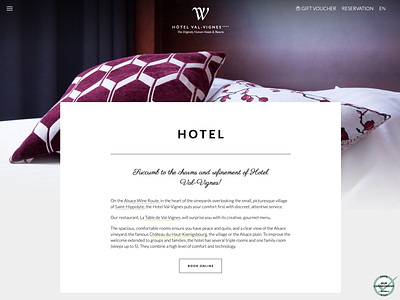 Hotel Val-Vignes website design identity logo ui ux web webdesign
