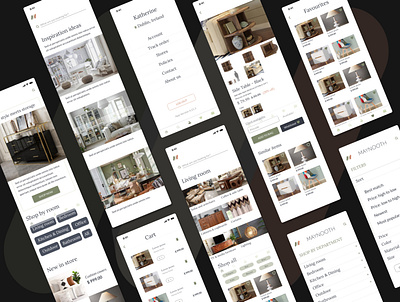 Maynooth Furniture App Design app app design furniture mobile mobile design mobile interface ui uiux user interface