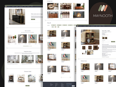Maynooth Furniture Web Design design ecommerce furniture maynooth shopping site ui ui design uiux user interface web design website website design