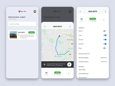 Mobile GPS Tracking App mobile app ui ux