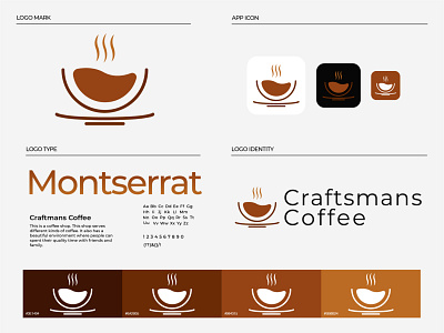 Craftmans Coffee brand identity design flat flat logo illustrator logo logodesign logomark logotype minimal minimalist minimalist logo vector