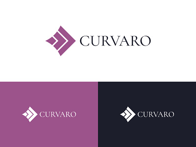 Curvaro Logo Design brand identity flat flat logo flatdesign logo logo identity logodesign logomark logotype minimalist minimalist logo