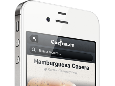 Cocina.es mobile layout app mobile