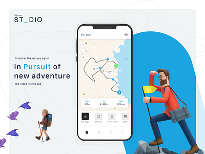 Hiking Mobile App adventure adventure design app app design eplore design exploring hiking hikinh design mobile mobile app mobile app design mobile design mobile ui walking