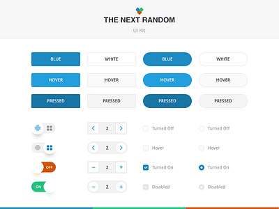 The next random UI Kit blue brown download free freebie green kit minimal ui uikit web webdesign