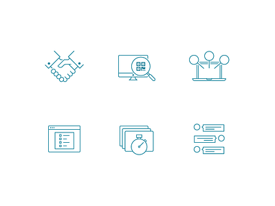 Icons for a landing page