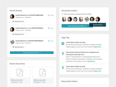 UI Cards for web-app activity app cards icons modern tip tool typography ui web