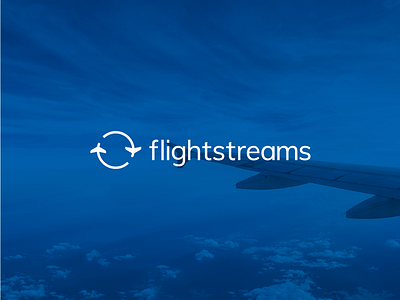 Flight-streams logo booking elegant flat flight logo minimal modern travel vacations website