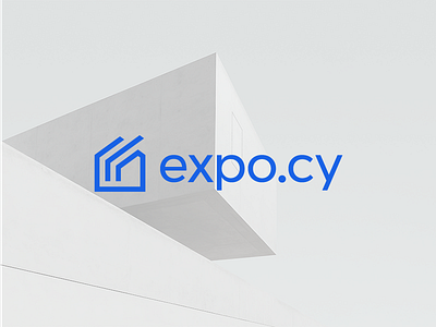 expo.cy Logo architecture house line logo modern property