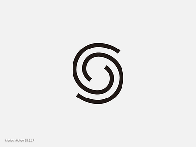 Spinner monogram branding design icon identity logo monogram simple spin tech