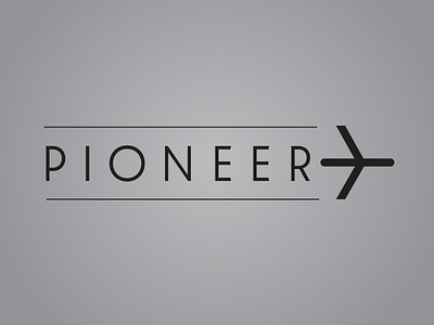 Pioneer Airlines branding design logo vector