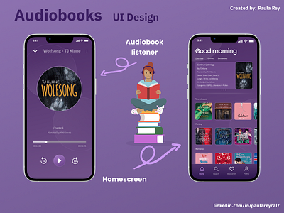 Audiobooks UI design app appdesign audiobooks books figma graphic design ui uidesign