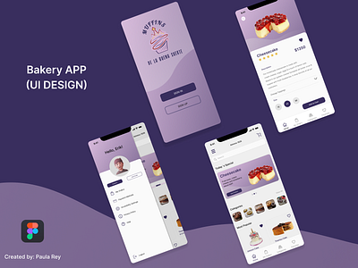 Bakery App | UI Design app appdesign branding design figma logo ui ui design ux ui