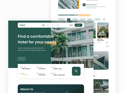 Hotel Booking Web Design branding design ui ux web design