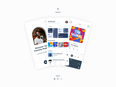 Podcast App Design app branding design ui ux web design