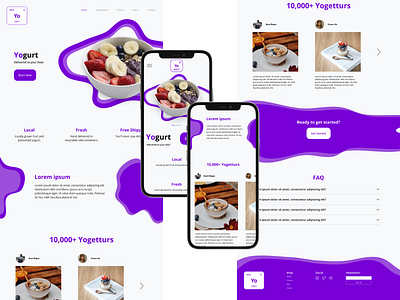 Yogurt Company Landing Page + Mobile Version