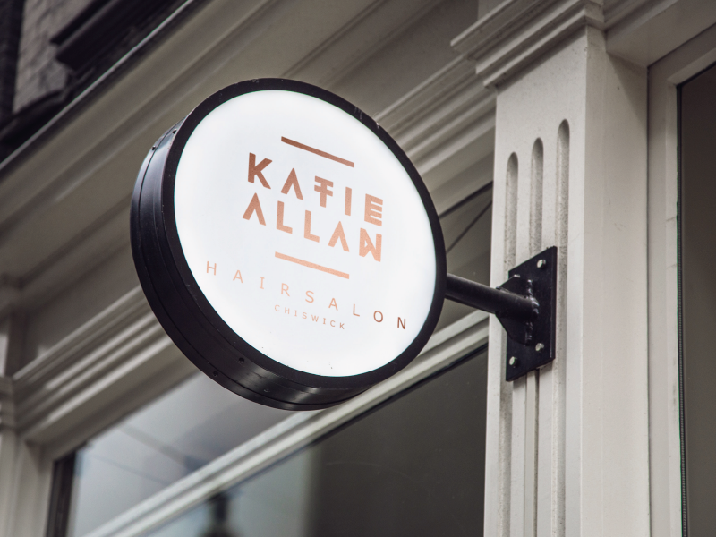 Logo concept branding signage typography rose gold logo design logo illustrator hair salon graphic design geometric