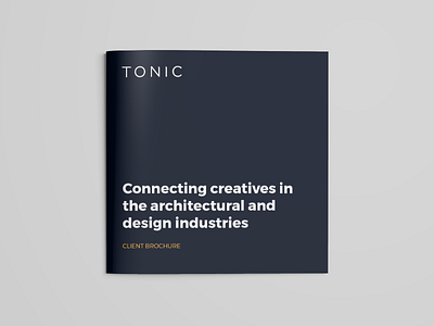 Tonic – Client Brochure adobe brochure editorial graphic design indesign typography