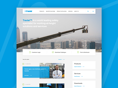 Tractel – Homepage design