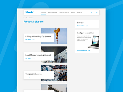 Tractel – Product solution page