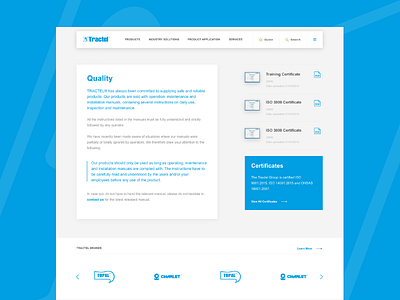 Tractel – Quality page