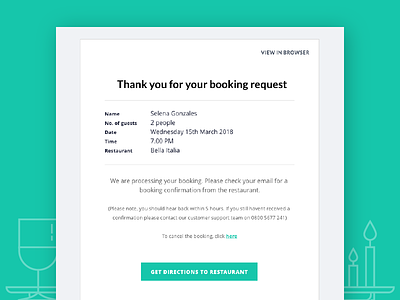 Email template – Booking request adobe xd booking booking request digital design email design ui design ux design
