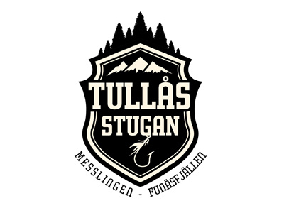 Tullåsstugan - Logotype cabin lodge logotype mountain. fishing outdoor wood