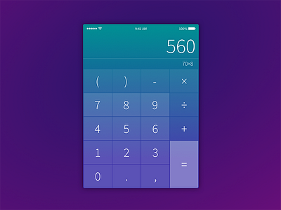 Daily UI challenge #005 - Calculator calculator daily ui