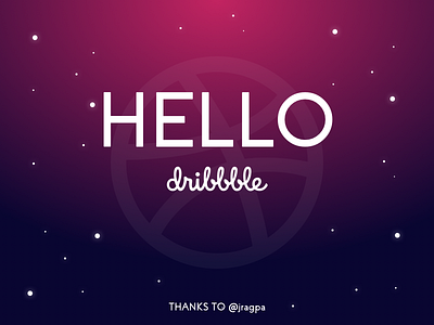 Hey you, I'm on Dribbble :D debut hello invite