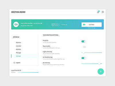 Daily UI challenge #007 - Settings daily ui meeting settings