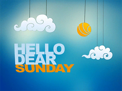 Sunny Sunday animation clouds graphic sunny