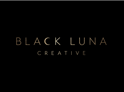 Black Luna Creative Logo branding logo modern simple logo
