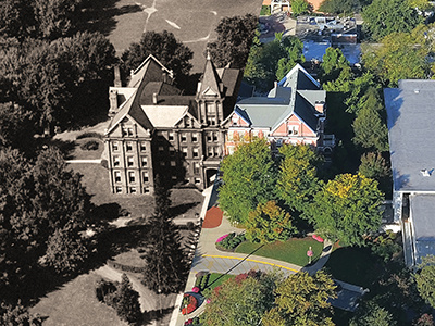 Old Main Then & Now old main university of findlay