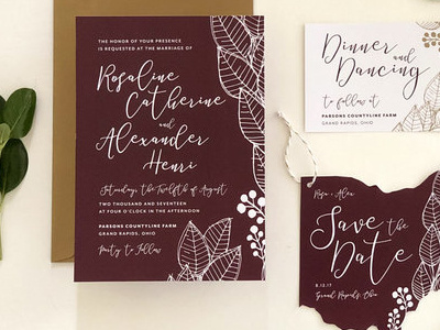 Parsons Farm Ohio Wedding Invitation