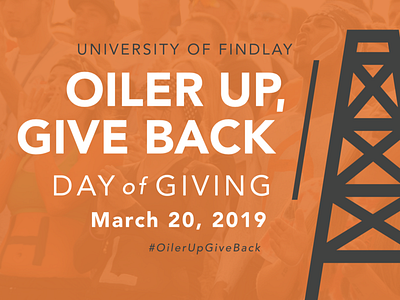 UF Day of Giving day of giving findlay giving logo oiler up give back university giving day university of findlay